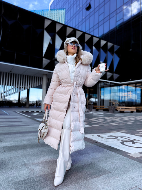 Long coat "CLIMATE ZONE" FC7529 - light beige PRE-ORDER